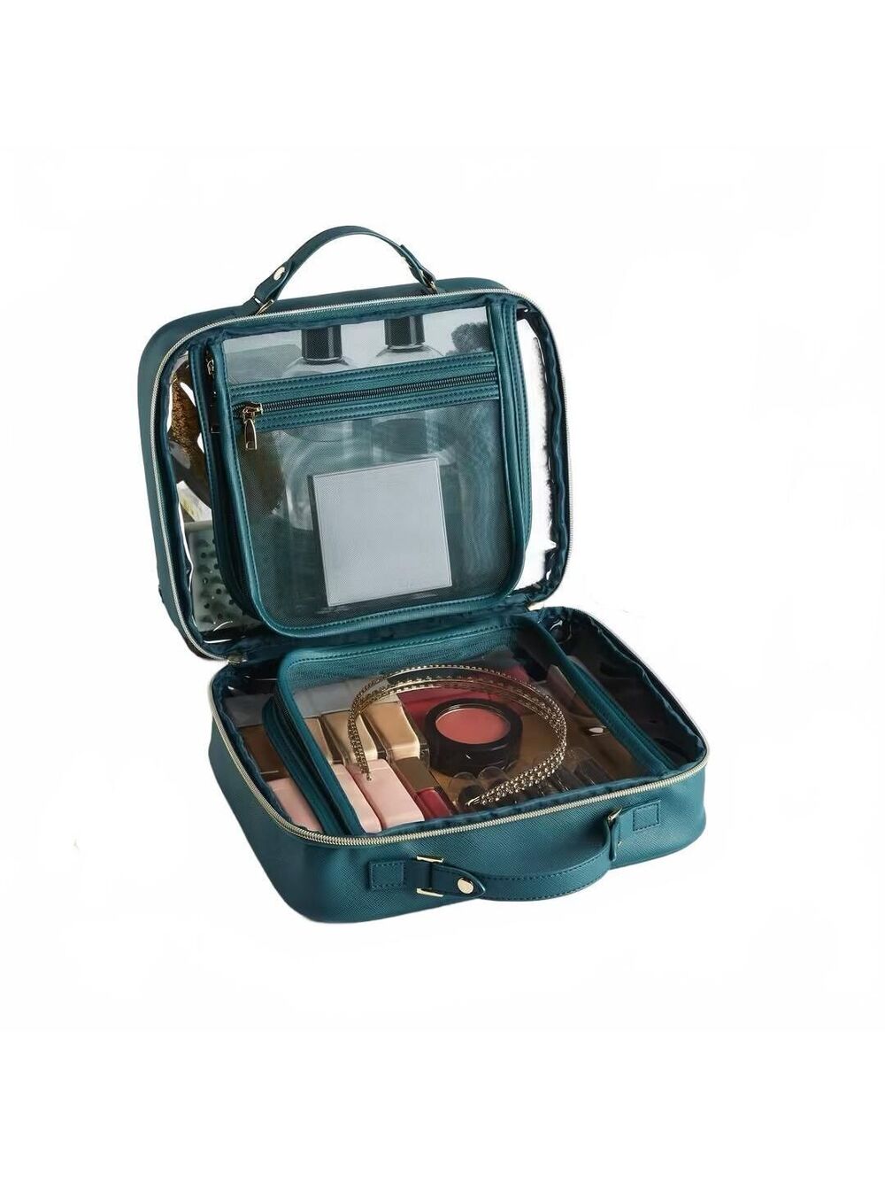 Tartan + Twine Transparent Teal Deluxe Weekender